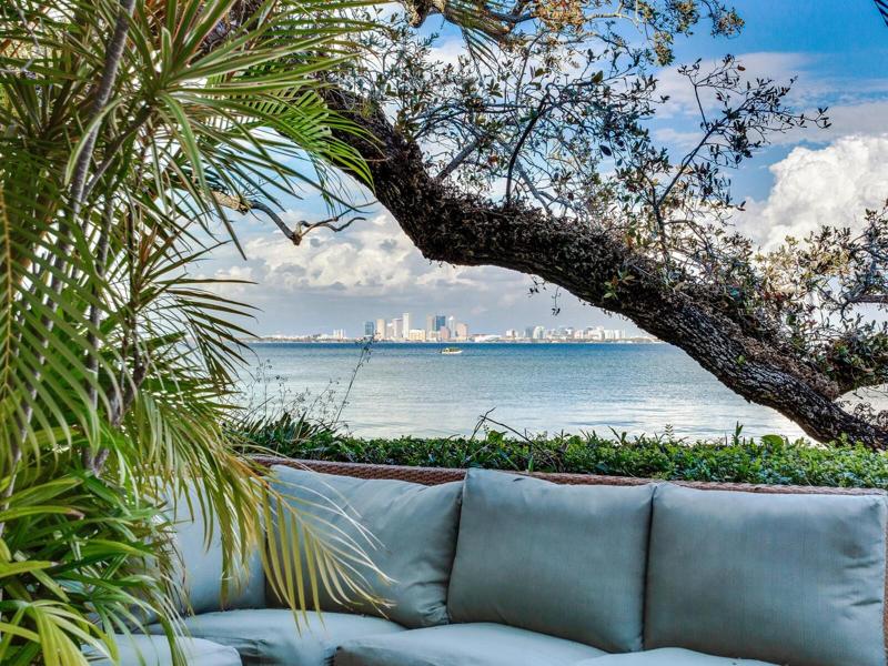 View of downtown Tampa from back patio