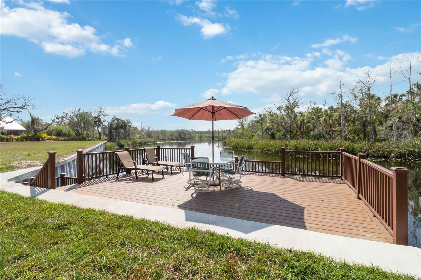 Deck w/Attached Boat Dock