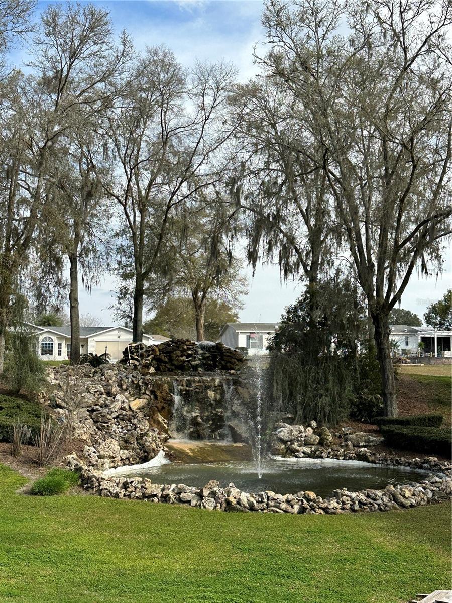 entry falls and pond front side