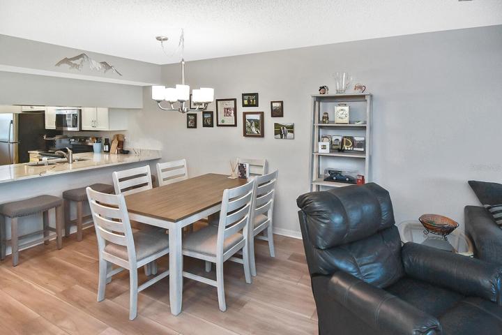 Dining room, living room