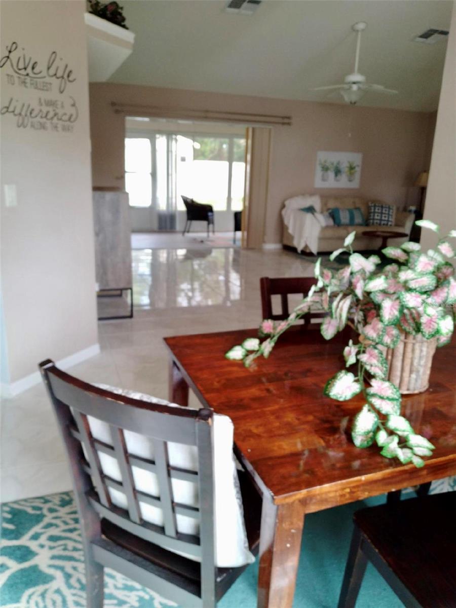 From the Formal dining room, looking over the living area
