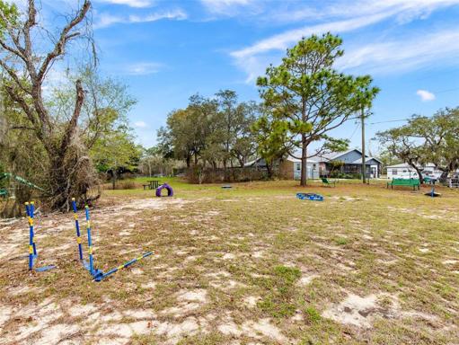 back end of the property 