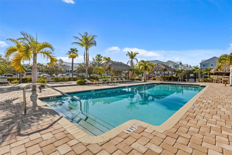 A lush community pool.