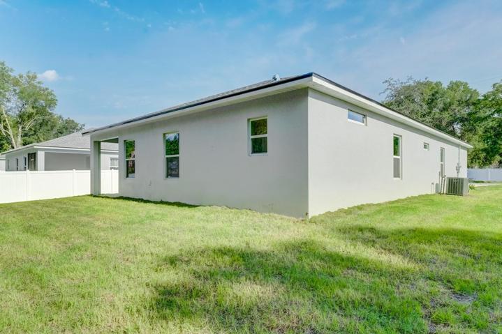 Back yard and side view