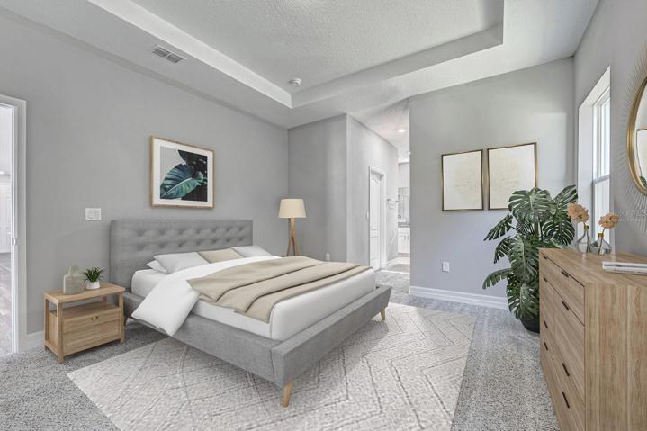 Master bedroom Virtually staged