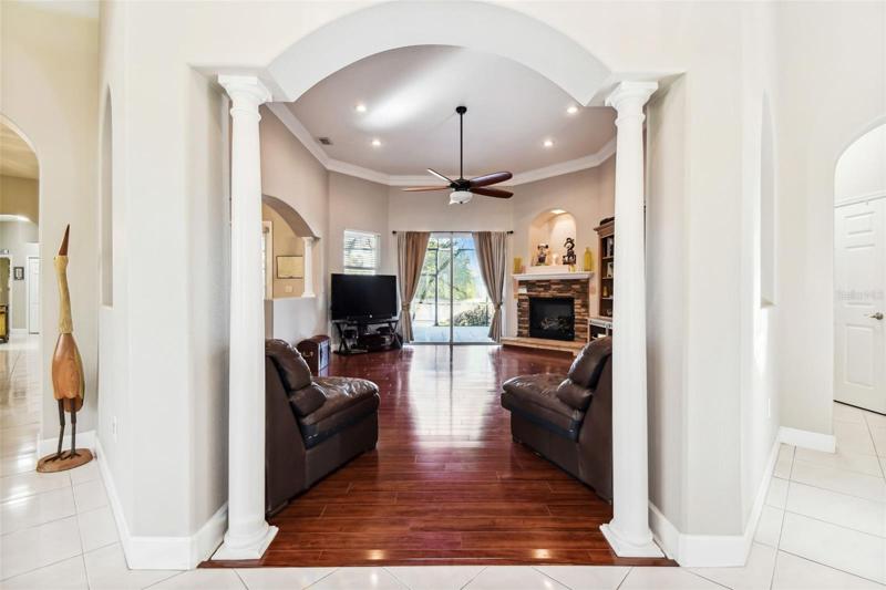 Impressive view through the home out back
