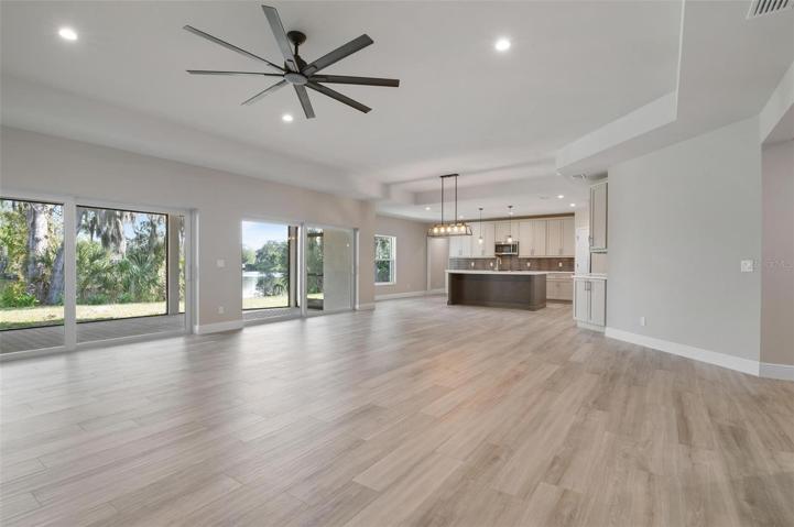 Open Floorplan - Family Room Facing Kitchen & Dining