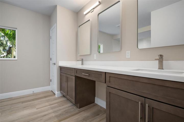 Primary Bathroom - Owner's Suite - Double Bathroom Vanity with Makeup Counter