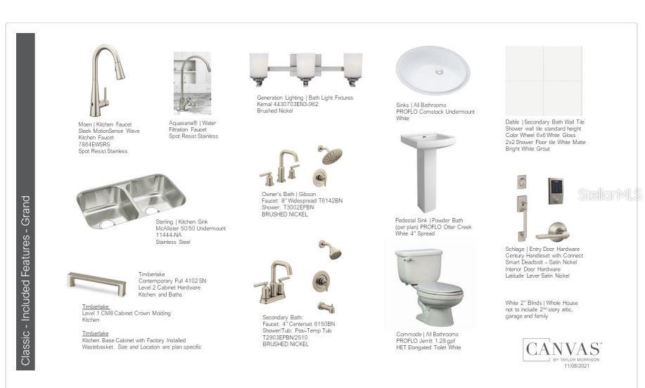 Design Selections.  Home is under construction and selections are subject to change.