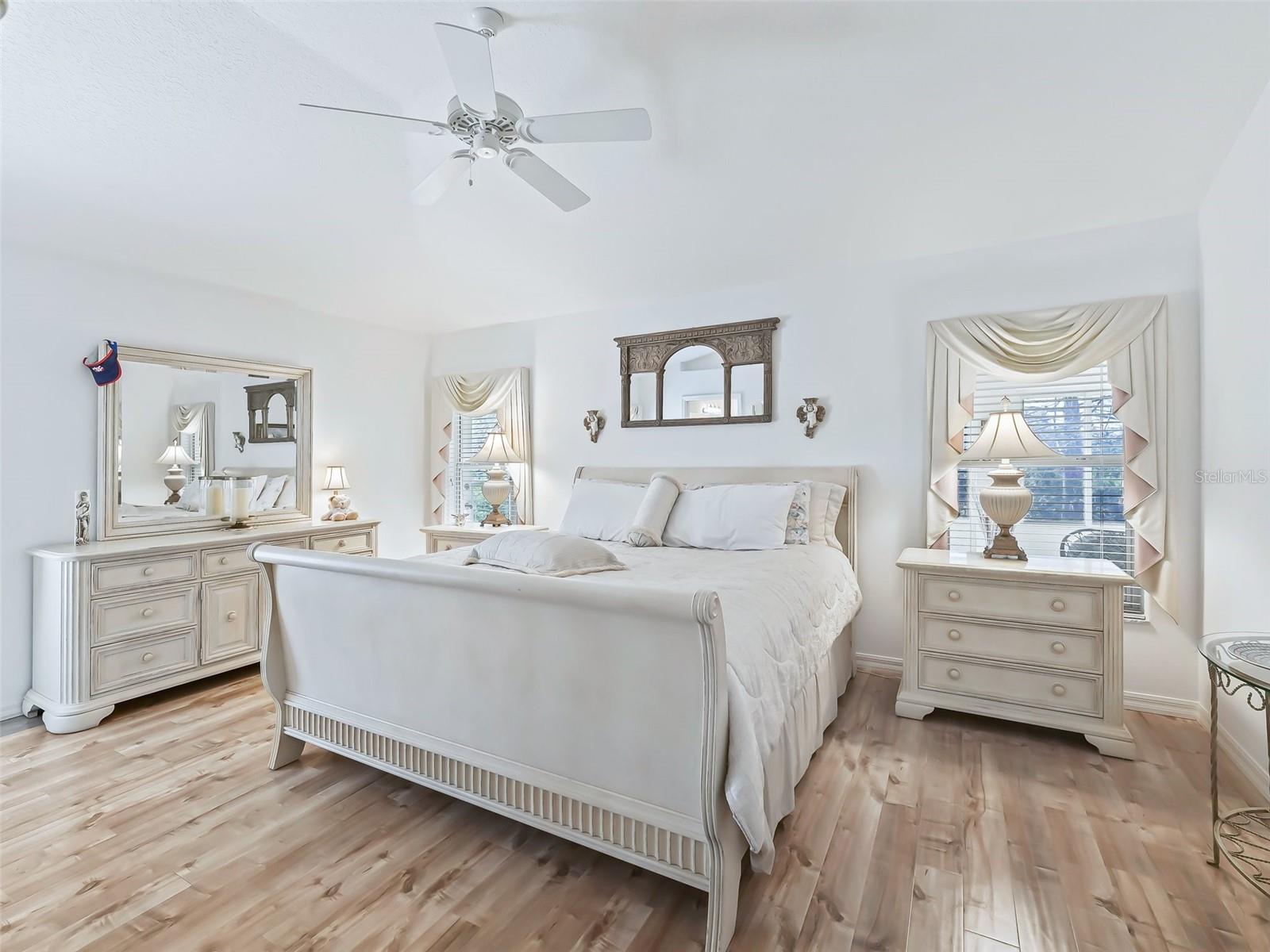 Master bedroom high ceilings and plenty of space