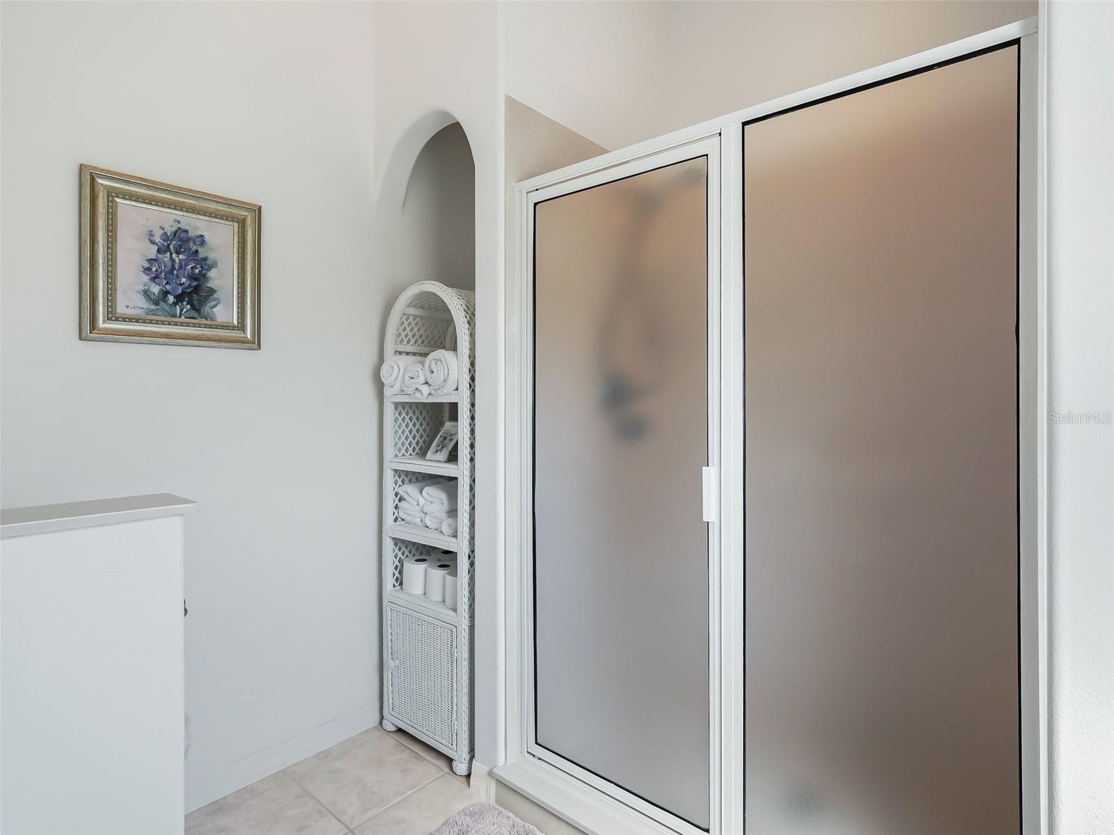 Shower and towel niche