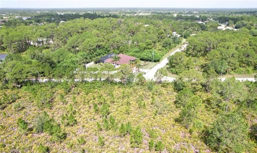 Aerial looking west