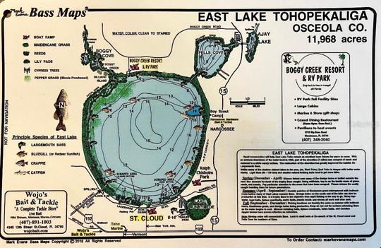 East Lake Toho map