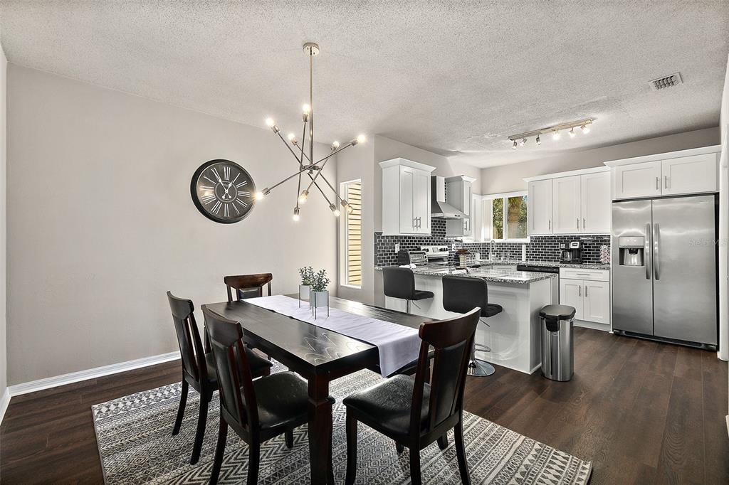 Dining Room opens up to Kitchen