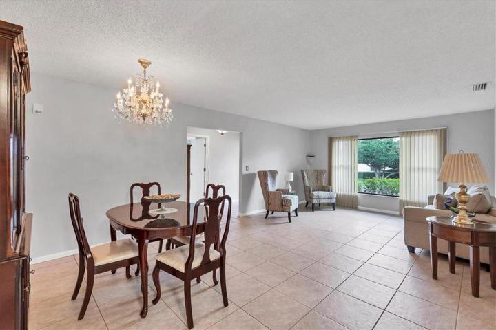 Dining room living room combination all tile floor