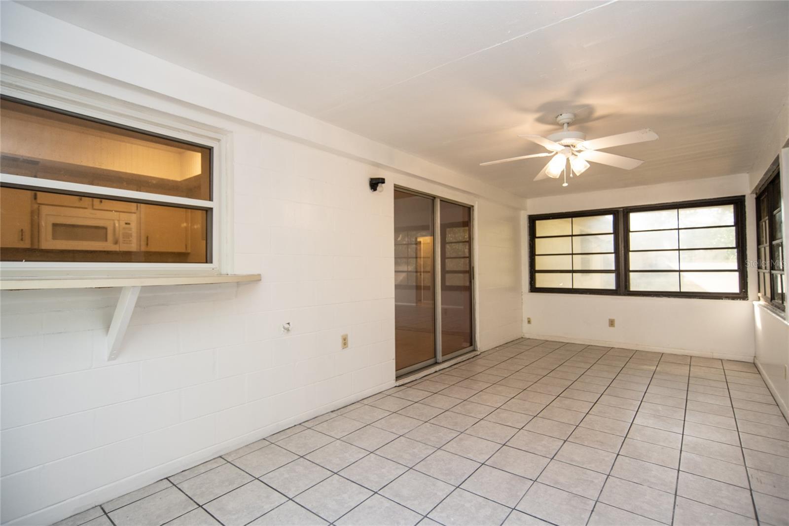 Florida Room with Pass-Through From Kitchen