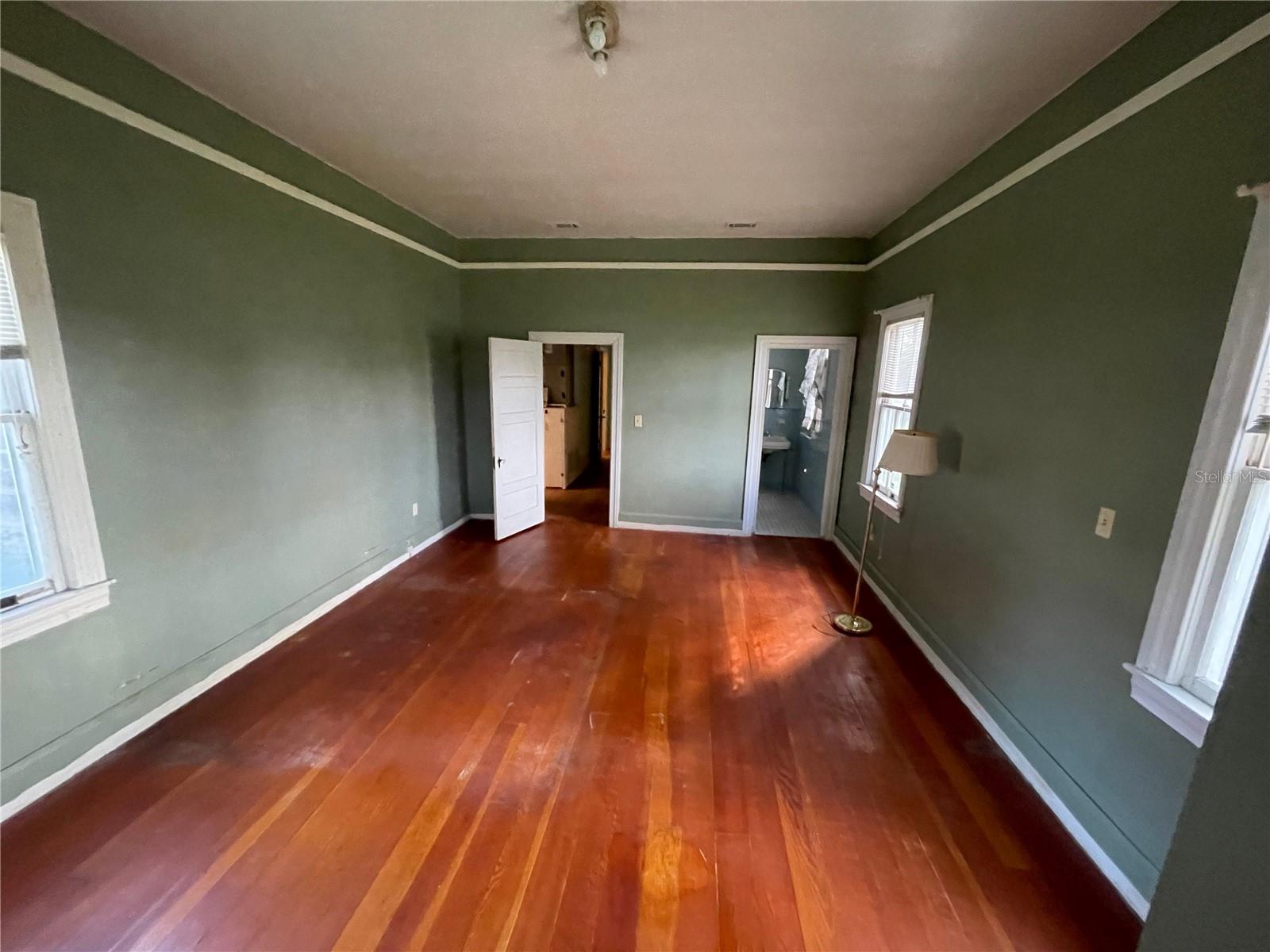 Master bedroom looking south