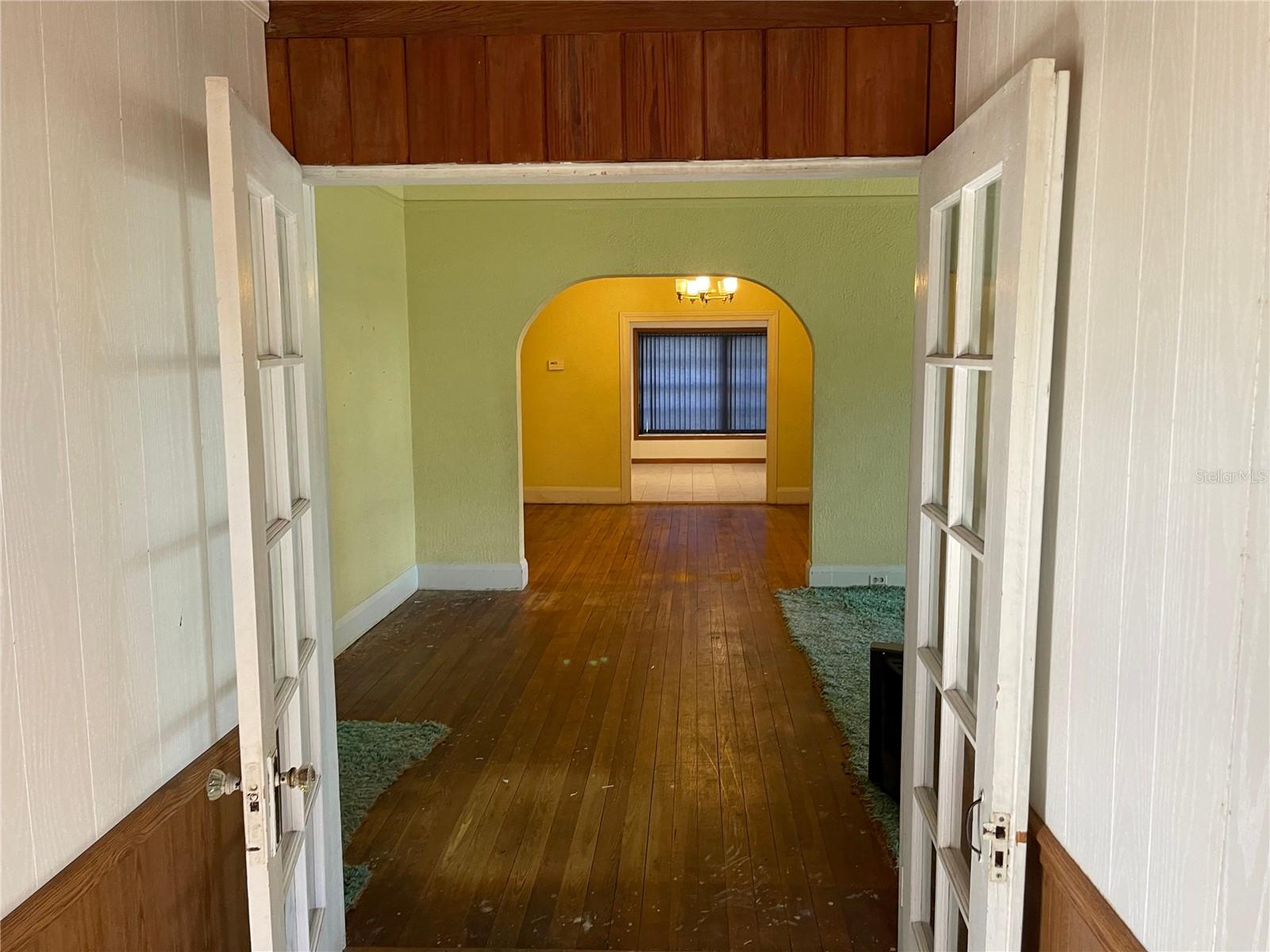 From front door looking to back of house. 