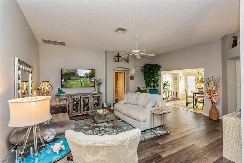 Open & Inviting Living Room with Upgraded  Luxury WP Vinyl Flooring Throughout