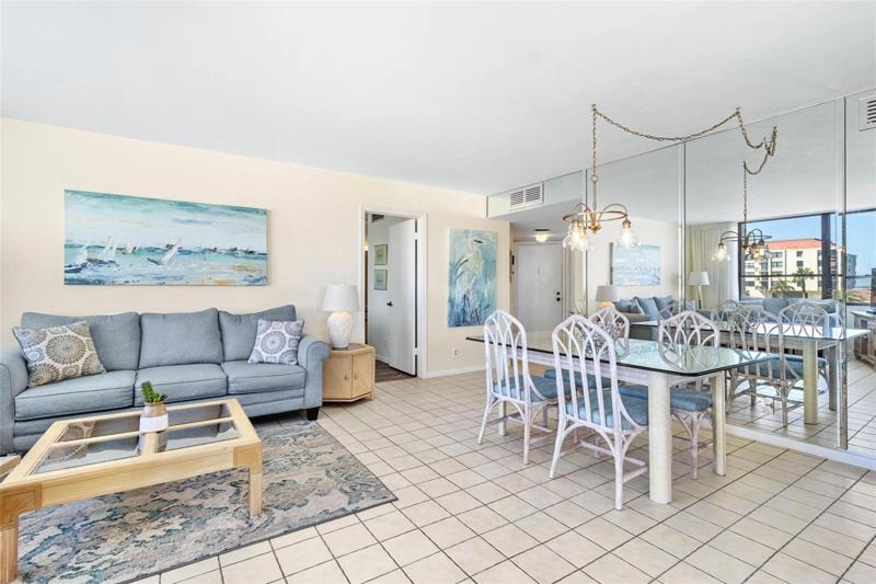 Living/Dining room is spacious and great for entertaining.