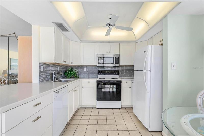 updated kitchen is enjoyable to cook in... with a bonus of having great views too!