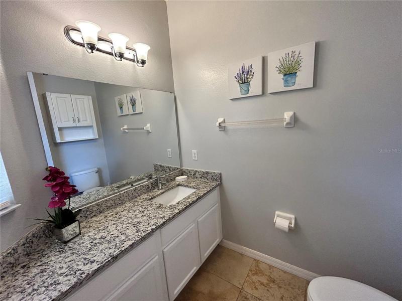 half bathroom on first floor