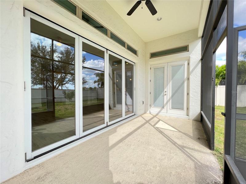 Covered and screened back porch