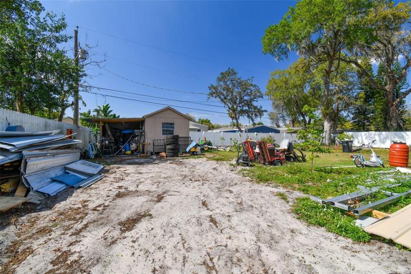 Back Yard with Shed