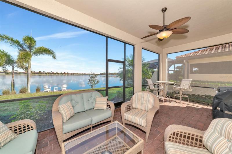 Screened in brick paver lanai
