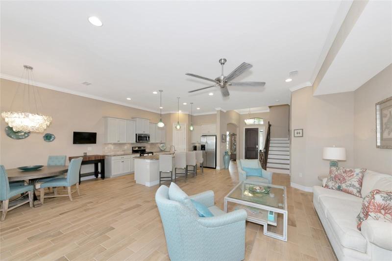 Open concept floor plan