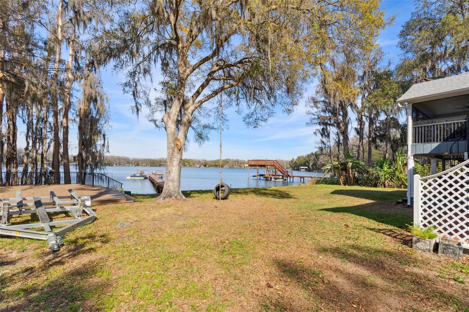 Backyard lake view