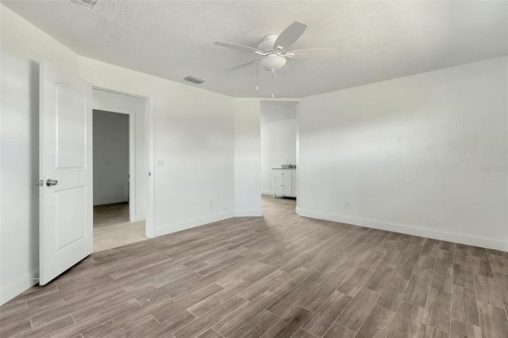 Master bedroom towards master bath