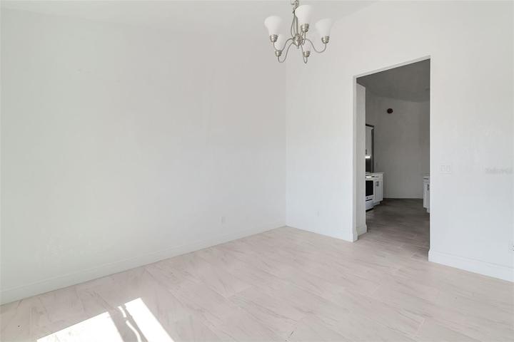Formal dining view toward kitchen