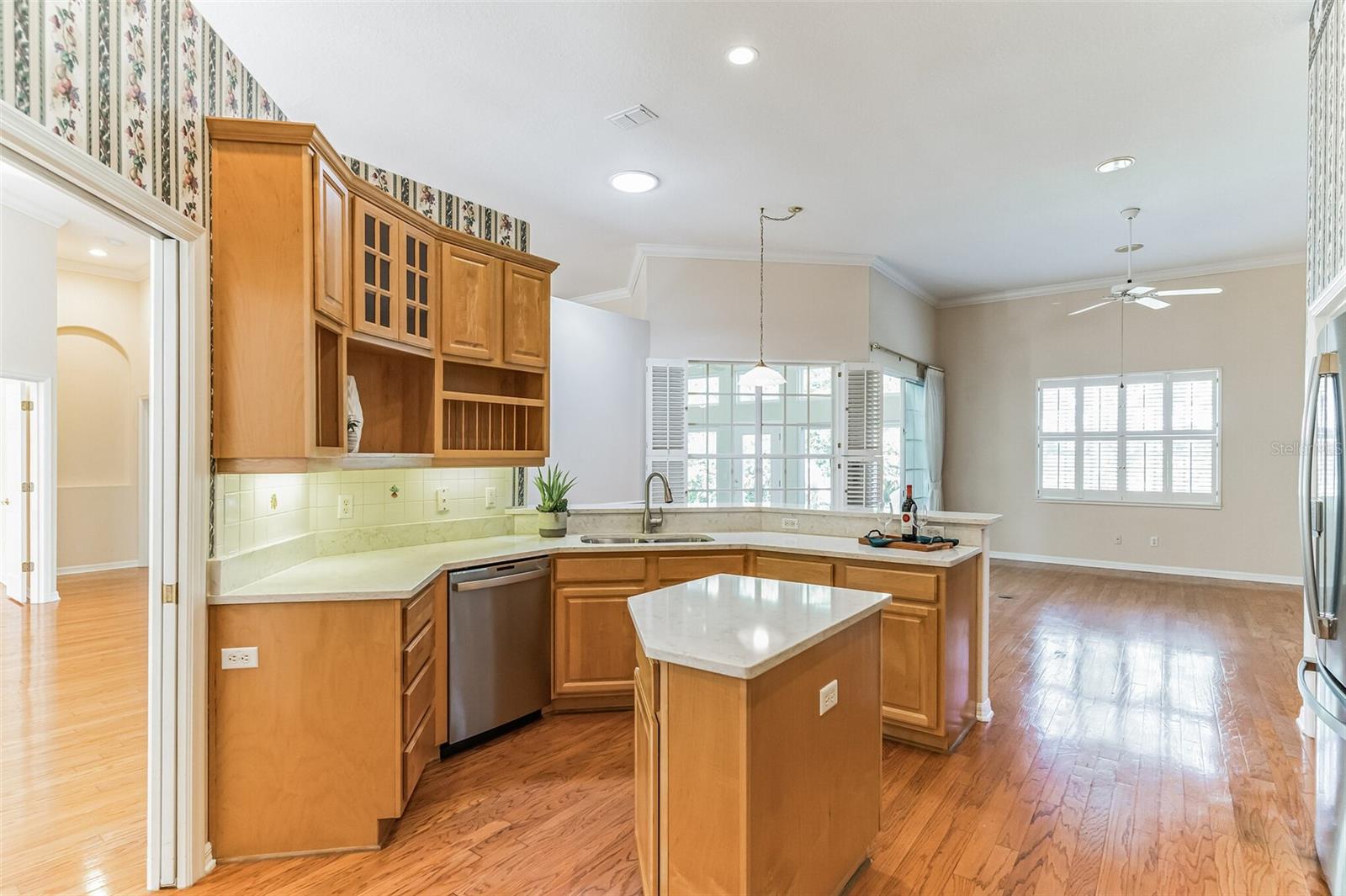Kitchen with Island and New Appliances