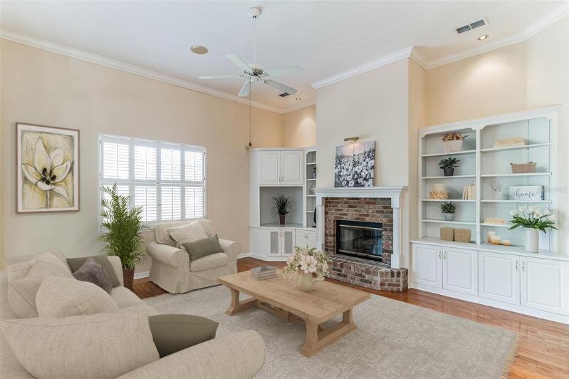 Family Room with virtual staging