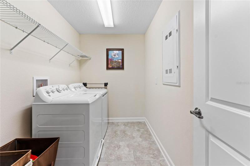 Upstairs Laundry Room (1 Laundry Closet on Main Level with Full size stackable Washer & Dryer)