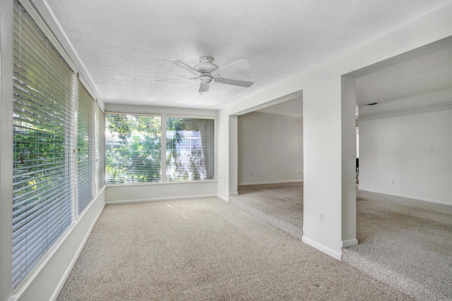 The Florida room is surrounded by windows!!!
