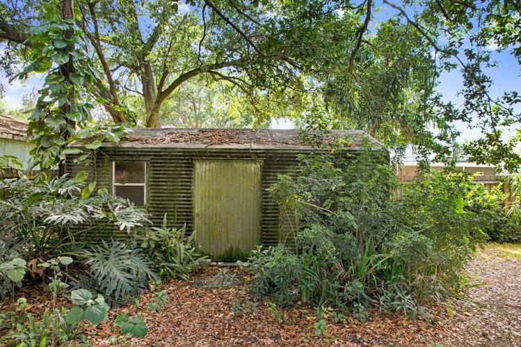 There's a very useful storage shed, which just needs to be pressure washed on the exterior.