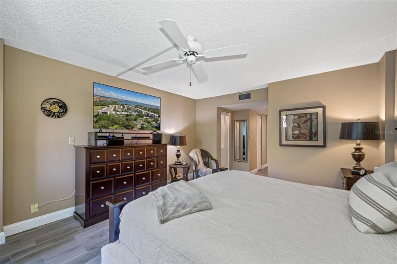 Master bedroom has walk-in closet and additional closet, offering plenty of bedroom storage.