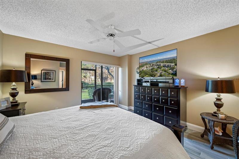 Sliding doors lead direct to lanai, and offers a peaceful view.