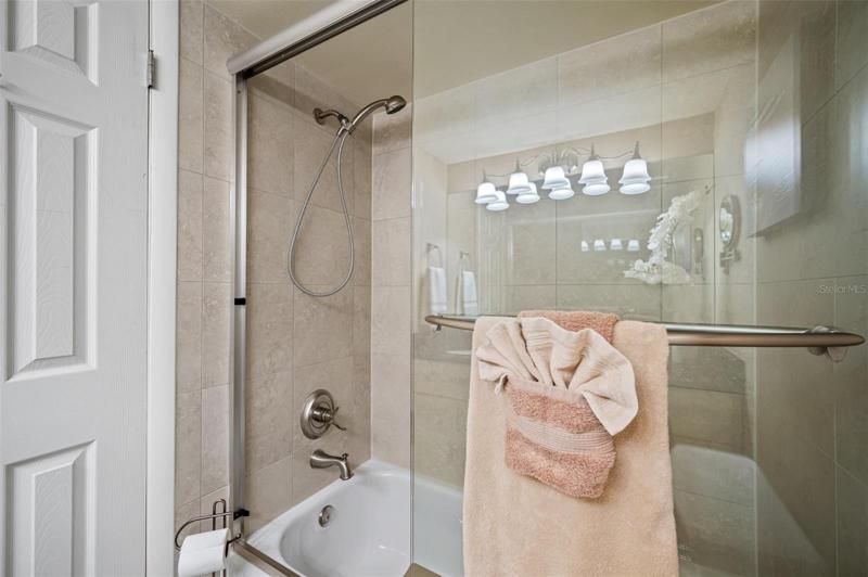 Master Bathroom with tub/shower.