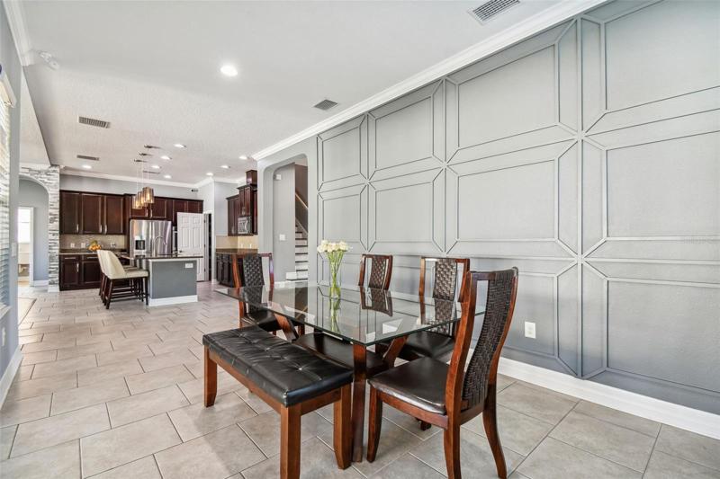 The breakfast nook has room for a large table.
