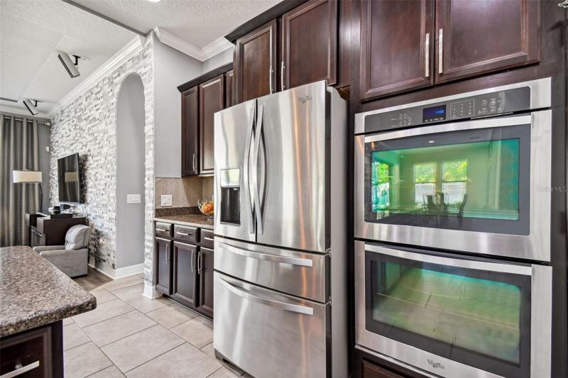 Double wall ovens.