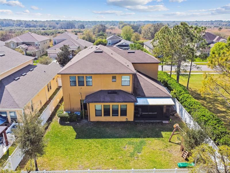 Fenced yard.