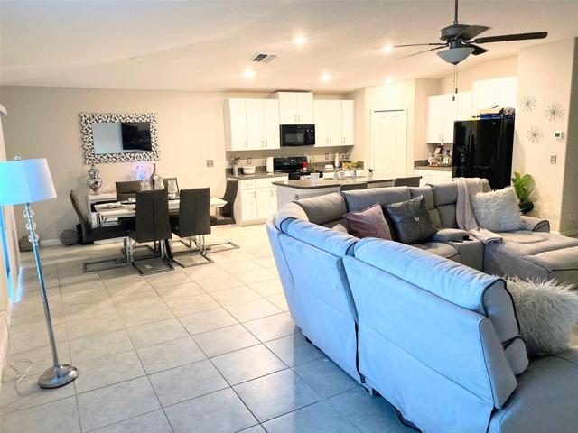 Open Floor- Great Room, Dining and Kitchen area.