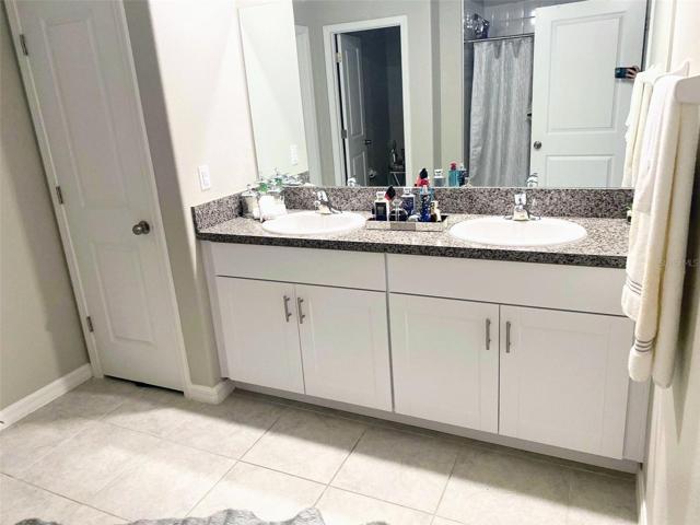 Master Bath with double sinks.