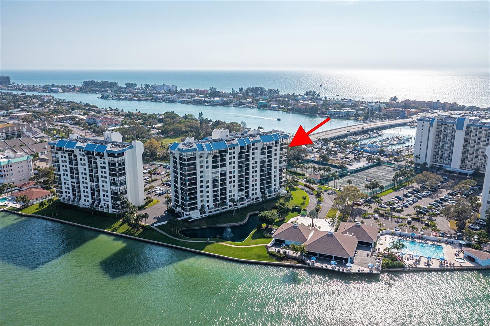 Surrounded by water with stellar Gulf views