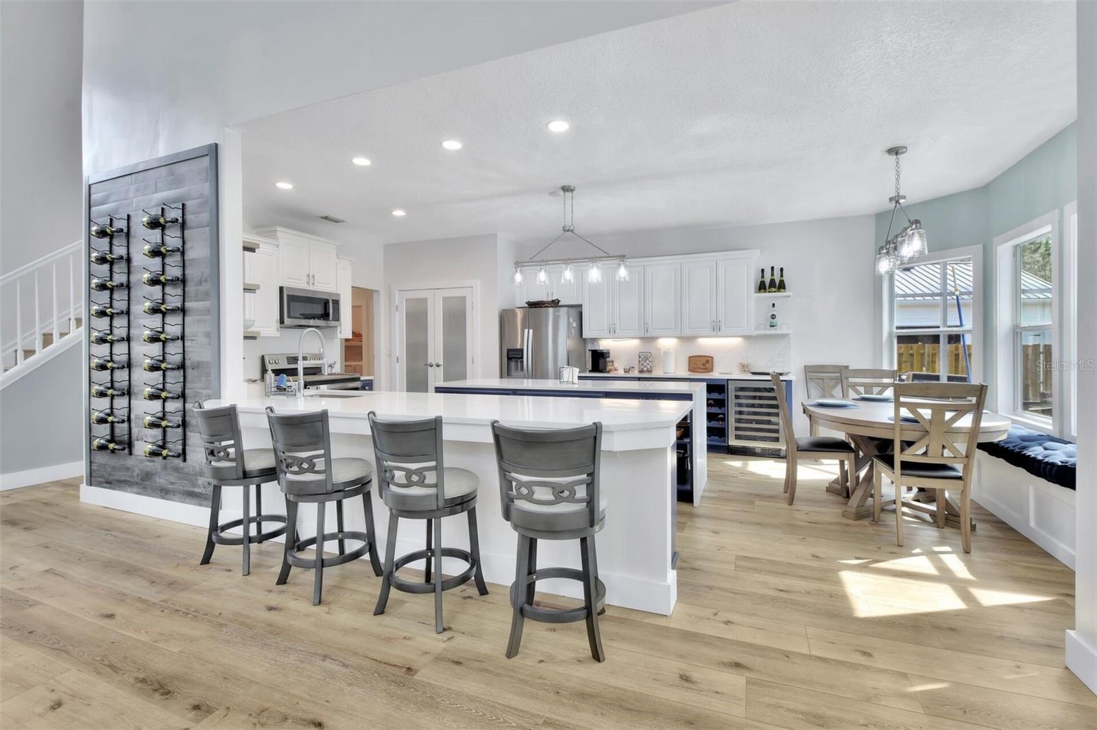 Kitchen and Champagne/Wine Wall