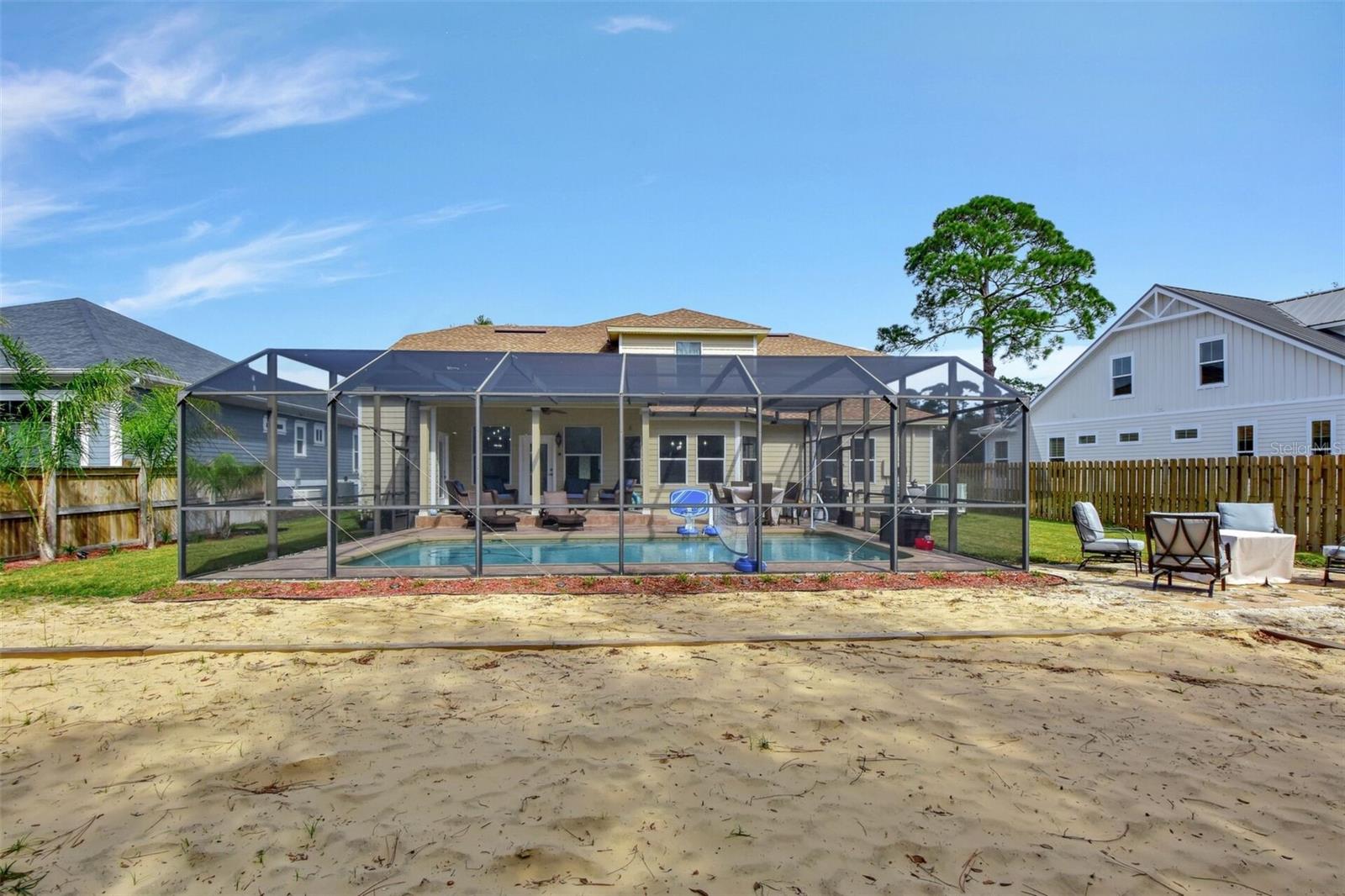 Back Yard Facing Pool