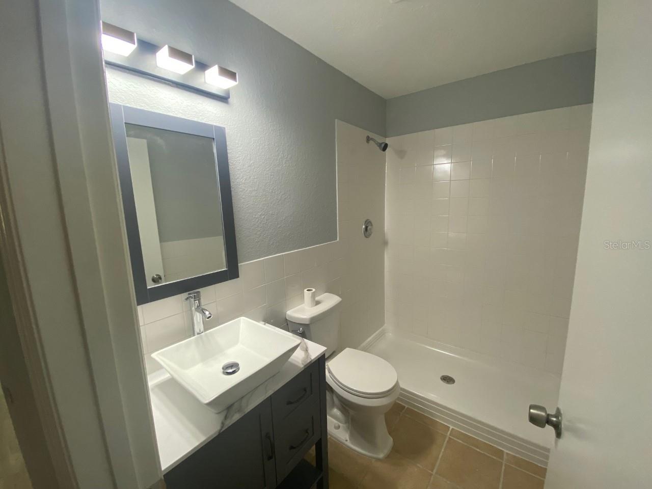 Primary en-suite bathroom has walk-in shower